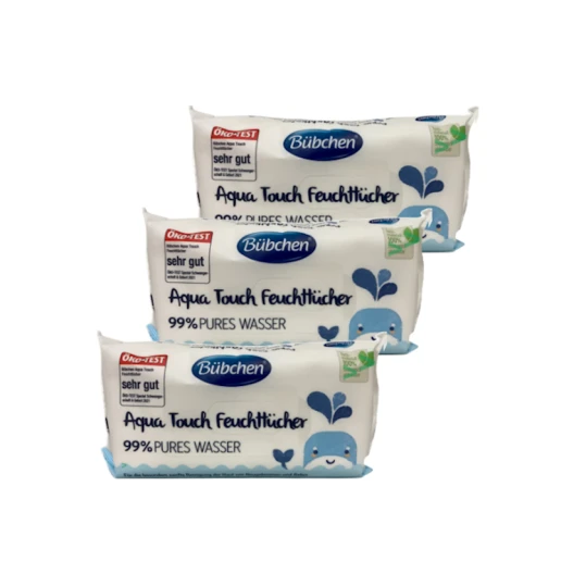 Набор детских влажных салфеток Bubchen Aqua Touch 3x48 шт (4065331000552)