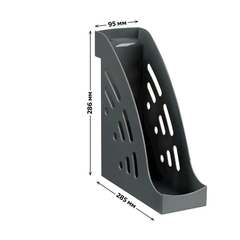 Şaquli sənəd rəfi Стамм LTV-30860, 1 bölmə, plastik, boz, 286x285x95 mm Şaquli sənəd rəfi Стамм LTV-30860, 1 bölmə, plastik, boz, 286x285x95 mm