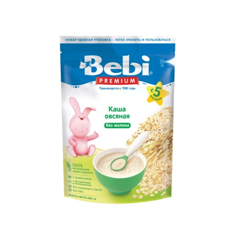 Südsüz sıyıq Bebi Premium Yulaf, 5 aydan, 200 q Südsüz sıyıq Bebi Premium Yulaf, 5 aydan, 200 q