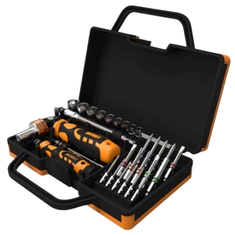 Набор инструментов Jakemy 31 в 1-ом JM-6123, черный/оранжевый