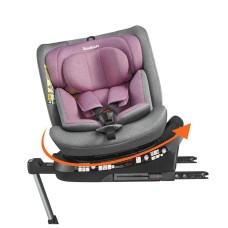 Uşaq avtomobil oturacağı Jovikids, çəhrayı, 0-12 yaş, 360 dərəcə fırlanma - avto900