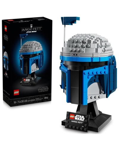 Konstruktor LEGO Star Wars Jango Fett Şləməsi 75408, 18 yaş+, 616 hissə - 75408