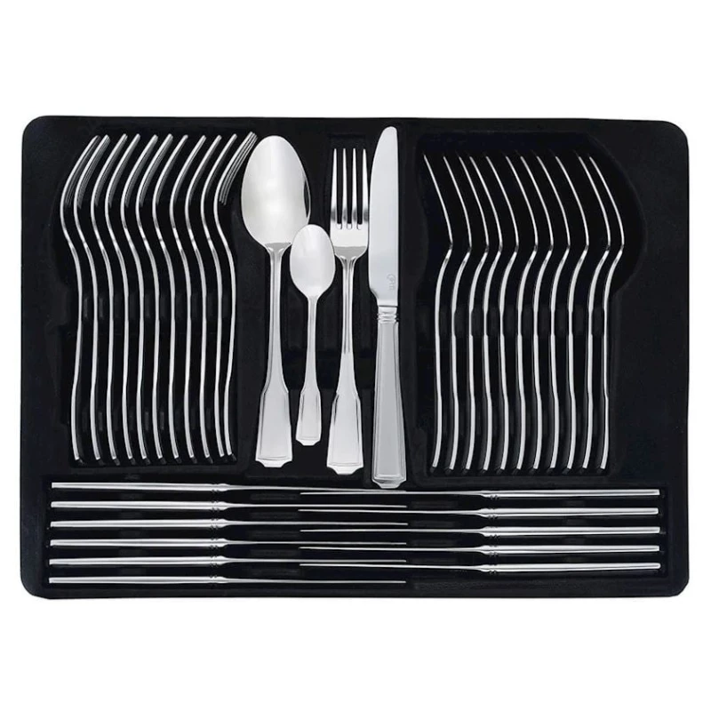 Набор столовых приборов Gipfel Vittorio 51407, на 12 персон, 72 предмета, нержавеющая сталь, серебристый Набор столовых приборов Gipfel Vittorio 51407, на 12 персон, 72 предмета, нержавеющая сталь, серебристый