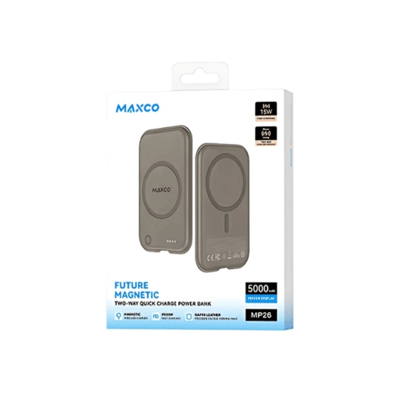 Внешний аккумулятор Maxco MP26 5000 мАч, Черный Внешний аккумулятор Maxco MP26 5000 мАч, Черный