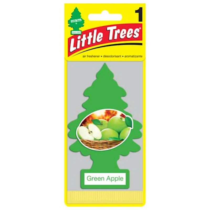 Ароматизатор для автомобиля Little Trees Green Apple, 1 шт Ароматизатор для автомобиля Little Trees Green Apple, 1 шт