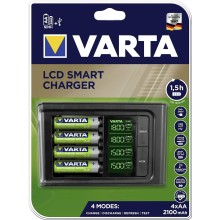 Batareya üçün şarj cihazı Varta LCD Smart Charger 2100mAh, göstərici ilə