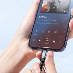 Переходник Recci RDS-A25 3.5mm to Type-C Gray