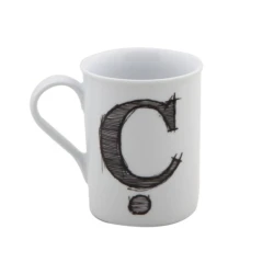 Кружка Porland Letter Ç 04AP016556, белая, 285 мл
