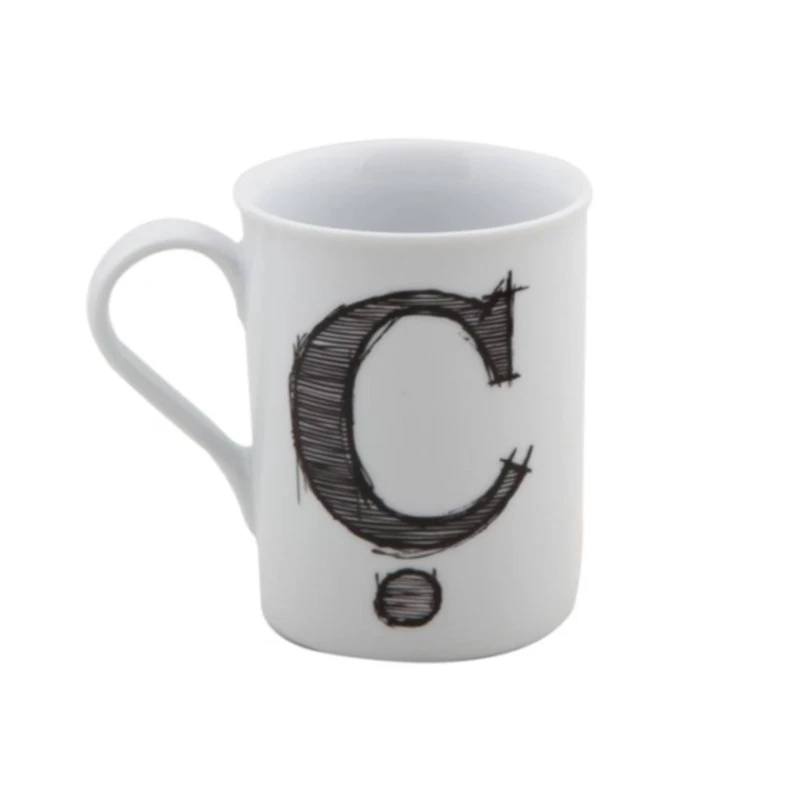 Кружка Porland Letter Ç 04AP016556, белая, 285 мл Кружка Porland Letter Ç 04AP016556, белая, 285 мл