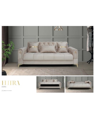 Divan Stil Mebel Elitra, 215x82x80 sm, bej