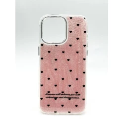 Чехол case для iPhone 15 Pro Max Hearts Pink