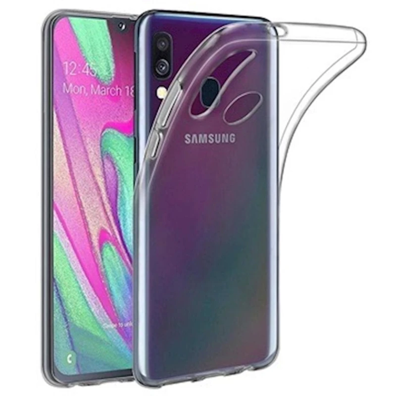Çexol Samsung Galaxy A40 üçün, Transparent