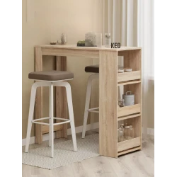 Барная стойка Keo, 44.6x110x106.5 см, ЛДСП, вотан Барная стойка Keo, 44.6x110x106.5 см, ЛДСП, вотан