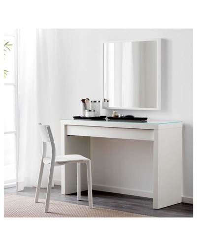 Makiyaj masası IKEA Malm, ağ, 120x41x78 sm