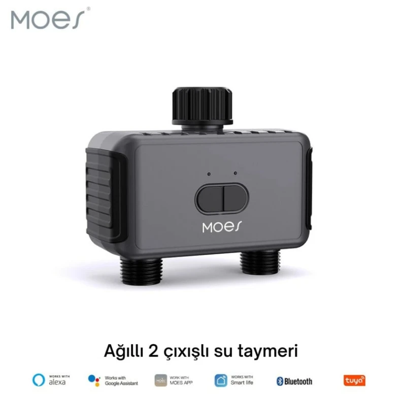 Ağıllı 2 çıxışlı bağ suvarma taymeri Moes BWV-YC02 Ağıllı 2 çıxışlı bağ suvarma taymeri Moes BWV-YC02