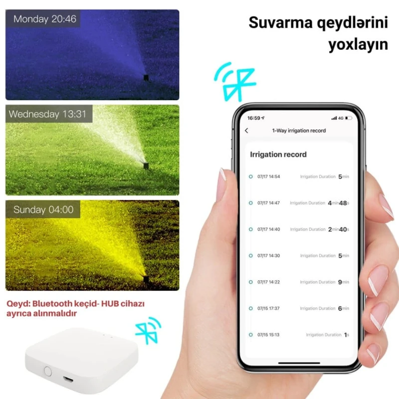 Ağıllı 2 çıxışlı bağ suvarma taymeri Moes BWV-YC02 Ağıllı 2 çıxışlı bağ suvarma taymeri Moes BWV-YC02