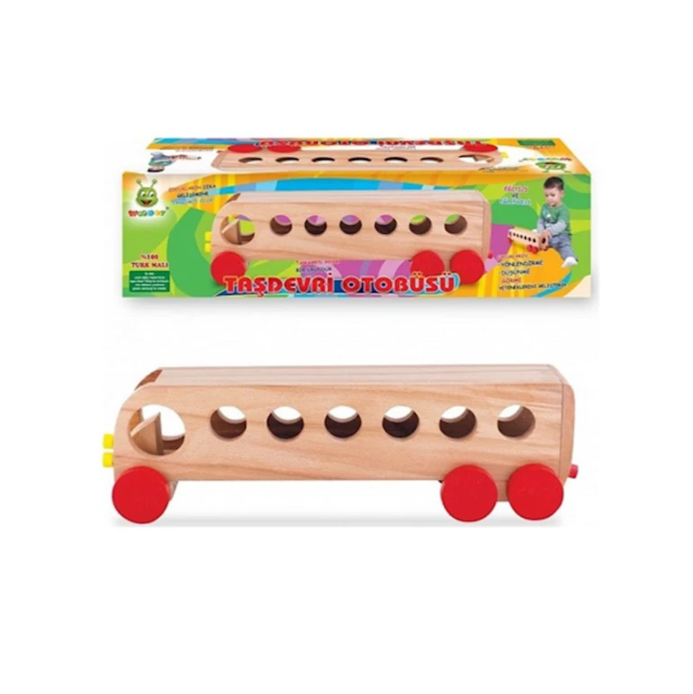 Деревянная игрушка Woodoy Автобус 8699916500425, Коричневый Деревянная игрушка Woodoy Автобус 8699916500425, Коричневый