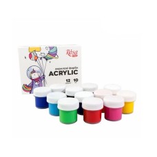 Akril boya dəsti Rosa Start Space Unicorn, 12x10 ml, rəngbərəng