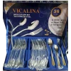 Набор столовых приборов Vicalina VP1236, 36 шт, нержавеющая сталь, золотистый/серебристый Набор столовых приборов Vicalina VP1236, 36 шт, нержавеющая сталь, золотистый/серебристый