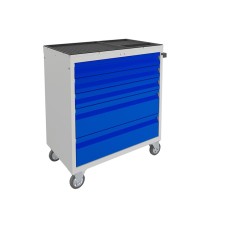 Alət arabası Praktik WDS-5, polad, boz/göy, 738x750x453 mm