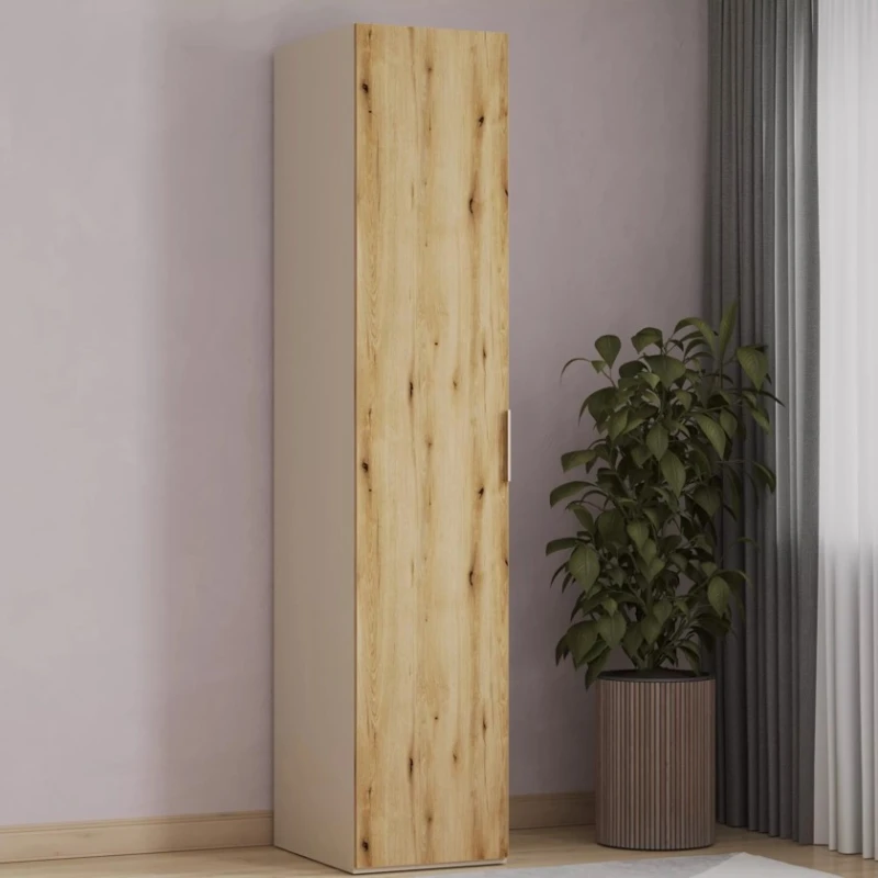 Шкаф Art Mebel 24, ламинат, бежевый/коричневый, 210x60x45 см Шкаф Art Mebel 24, ламинат, бежевый/коричневый, 210x60x45 см