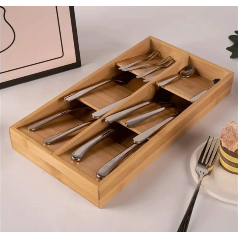 Süfrə ləvazimatları üçün altlıq-orqanayzer, bambuk, qəhvəyi Süfrə ləvazimatları üçün altlıq-orqanayzer, bambuk, qəhvəyi