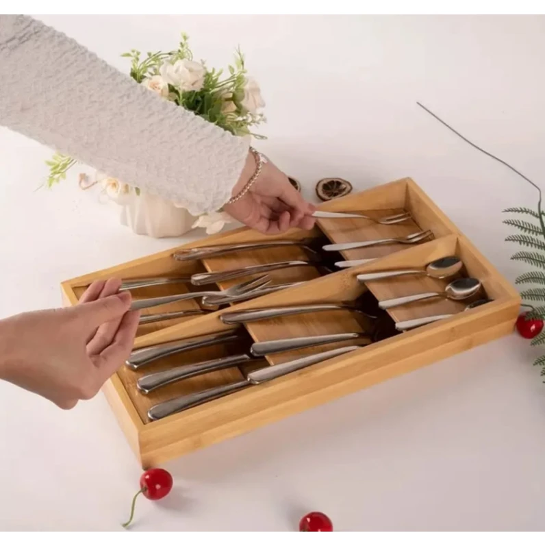 Süfrə ləvazimatları üçün altlıq-orqanayzer, bambuk, qəhvəyi Süfrə ləvazimatları üçün altlıq-orqanayzer, bambuk, qəhvəyi