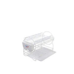 Сушилка для посуды Kaveh, 35x49x23 см, металл, с поддоном, белый Сушилка для посуды Kaveh, 35x49x23 см, металл, с поддоном, белый