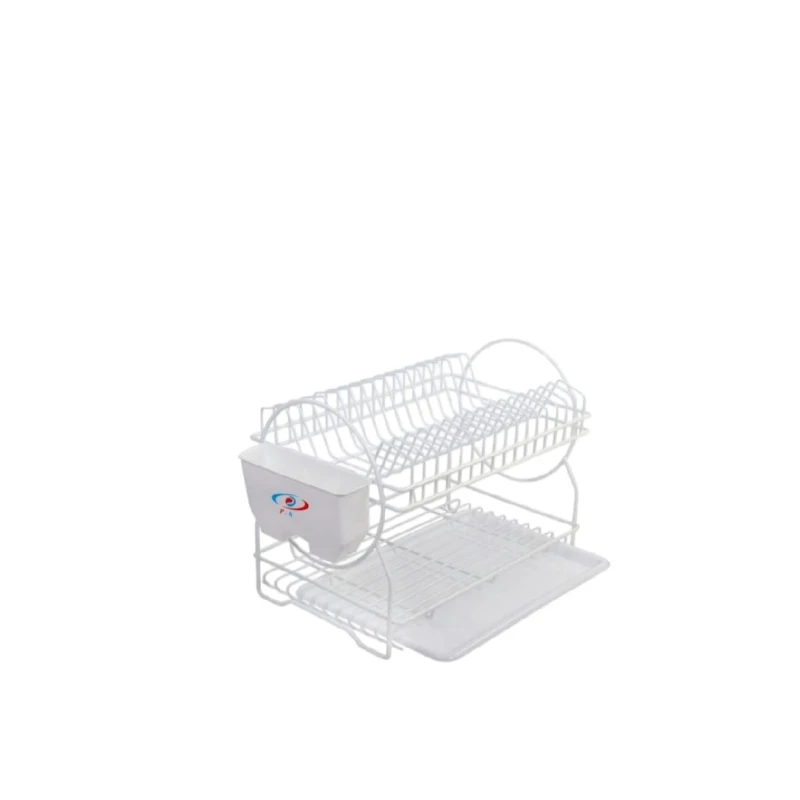 Сушилка для посуды Kaveh, 35x49x23 см, металл, с поддоном, белый Сушилка для посуды Kaveh, 35x49x23 см, металл, с поддоном, белый