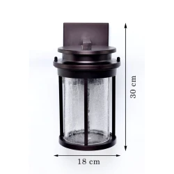 Retro Üslublu Divar Çırağı 30 sm, Qırıq Şüşə Effektli Silindr, E27 Uyğun