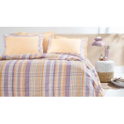 Комплект постельного белья Yataş Aviva, пике 200x220 см, простыня 160x200x36 см, наволочка 50x70 см (2 шт), двуспальный, хлопок, разноцветный