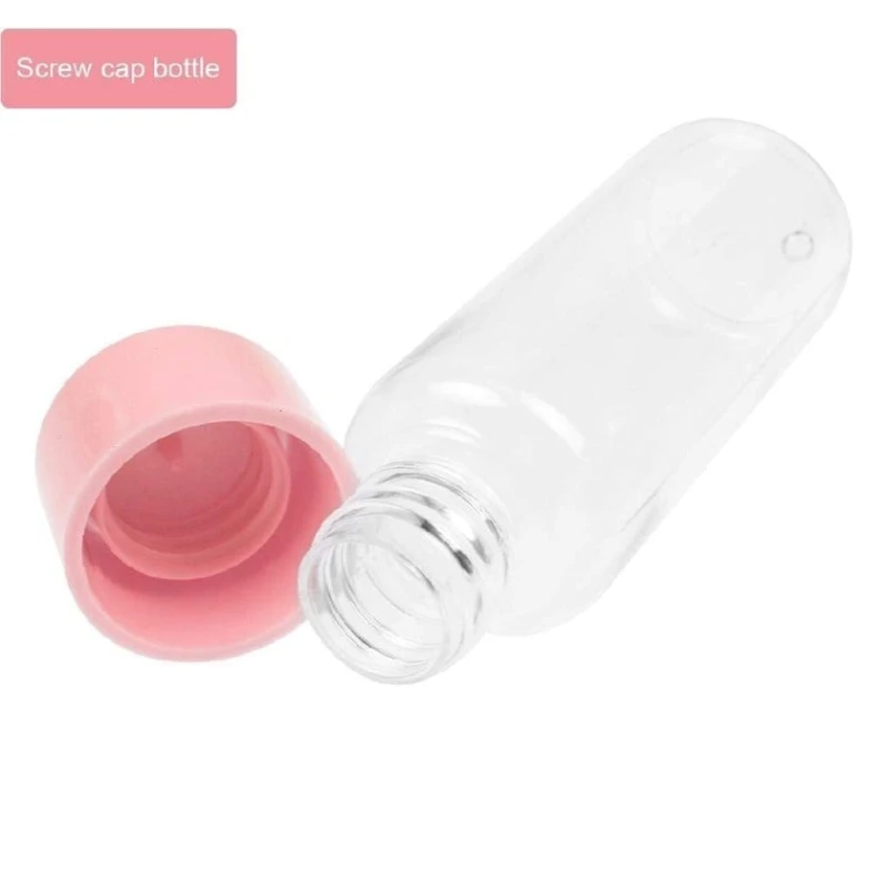 Дорожный набор для косметических средств, розовый, 7 шт