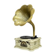 Vinil plastin pleyeri Qrammofon Ağ