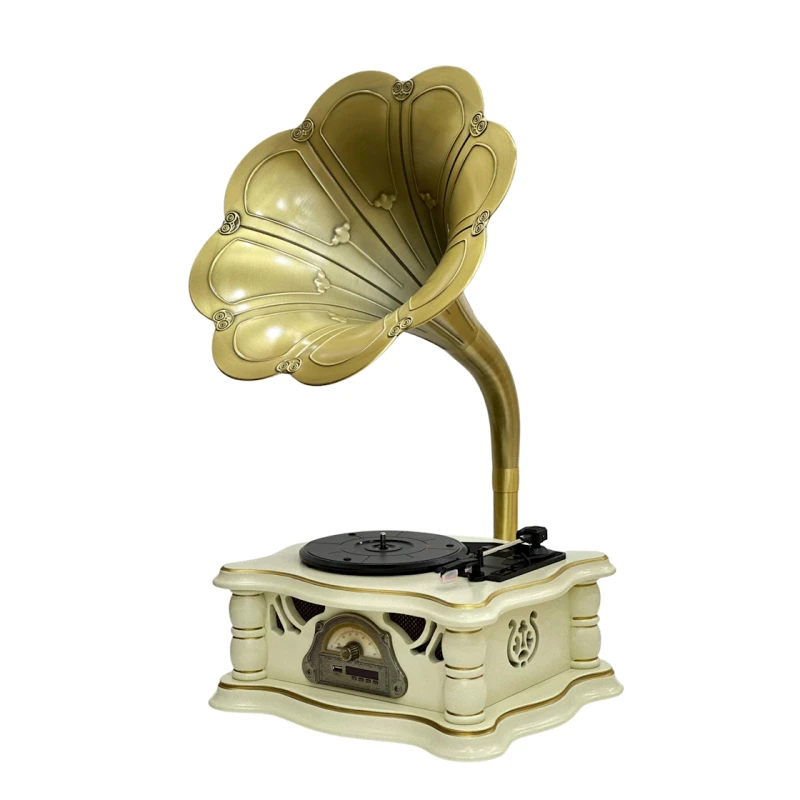 Проигрыватель виниловых пластинок Граммофон Белый Проигрыватель виниловых пластинок Граммофон Белый