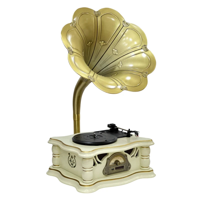 Проигрыватель виниловых пластинок Граммофон Белый Проигрыватель виниловых пластинок Граммофон Белый