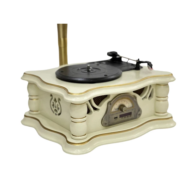Проигрыватель виниловых пластинок Граммофон Белый Проигрыватель виниловых пластинок Граммофон Белый