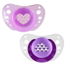 Əmziklər dəsti Chicco Physio Air Girl Pink, 6-16 ay, silikon, 2 əd, çəhrayı