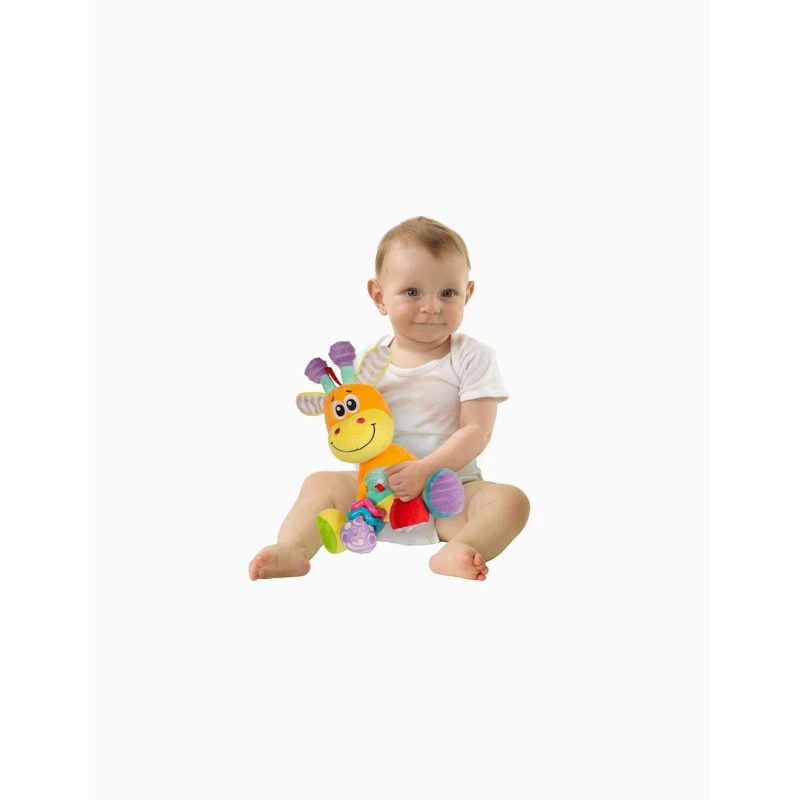 Yumşaq oyuncaq Playgro Discovery Friend Giraffe 0188367, 0 ay+