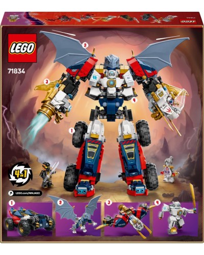 Konstruktor LEGO Ninjago 71834 Zane's Ultra Combiner Mech, 1187 element, 9+ yaş