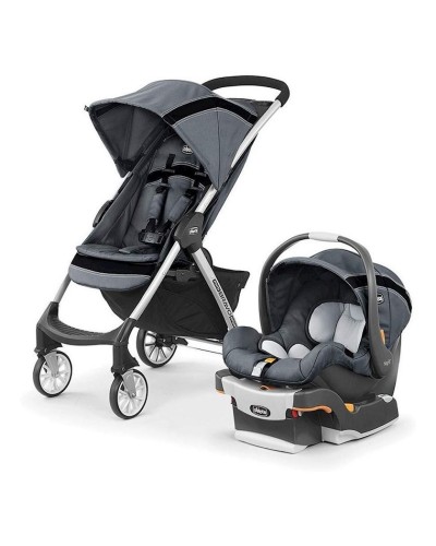 Uşaq arabası Chicco Mini Bravo Sport Travel System Carbon, qara/boz