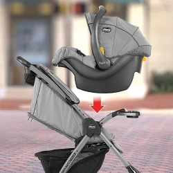 Детская коляска Chicco Mini Bravo Sport Travel System Carbon, черная/серая Детская коляска Chicco Mini Bravo Sport Travel System Carbon, черная/серая