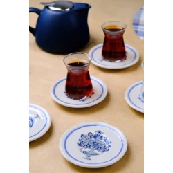 Набор армуду стаканов Tabak Evi Fulya Antik, на 6 персон, 12 предметов