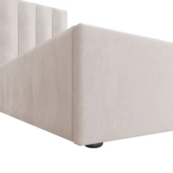 Tək nəfərlik çarpayı Art_tek_yataq 37, laminat/parça, bej, 200x85x90 sm