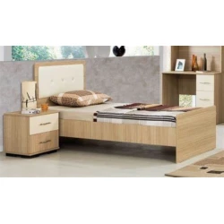 Односпальная кровать Art_tek_yataq (120) 14, ламинат, коричневый, 200x85x120 см