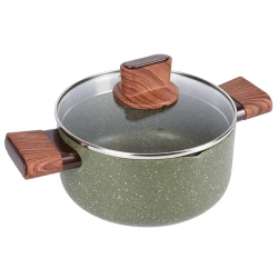 Кастрюля Werner Organic Forest style, 22 см, 3.5 л, алюминий, зеленая Кастрюля Werner Organic Forest style, 22 см, 3.5 л, алюминий, зеленая