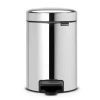 Мусорное ведро Brabantia NewIcon, 26.4x16.8x23.5 см, металл, с педалью, 3 л, серебристое Мусорное ведро Brabantia NewIcon, 26.4x16.8x23.5 см, металл, с педалью, 3 л, серебристое