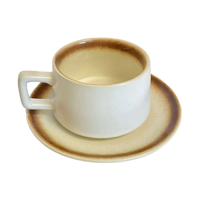 Çay cütü Sunpi̇o PH-100030, keramika, ağ/qəhvəyi