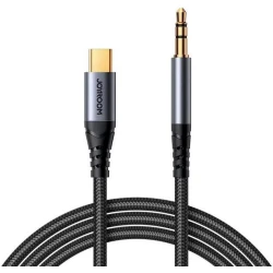 Аудиокабель Joyroom SY-A07 USB-C to AUX 3.5 mm Black 1.2 м Аудиокабель Joyroom SY-A07 USB-C to AUX 3.5 mm Black 1.2 м