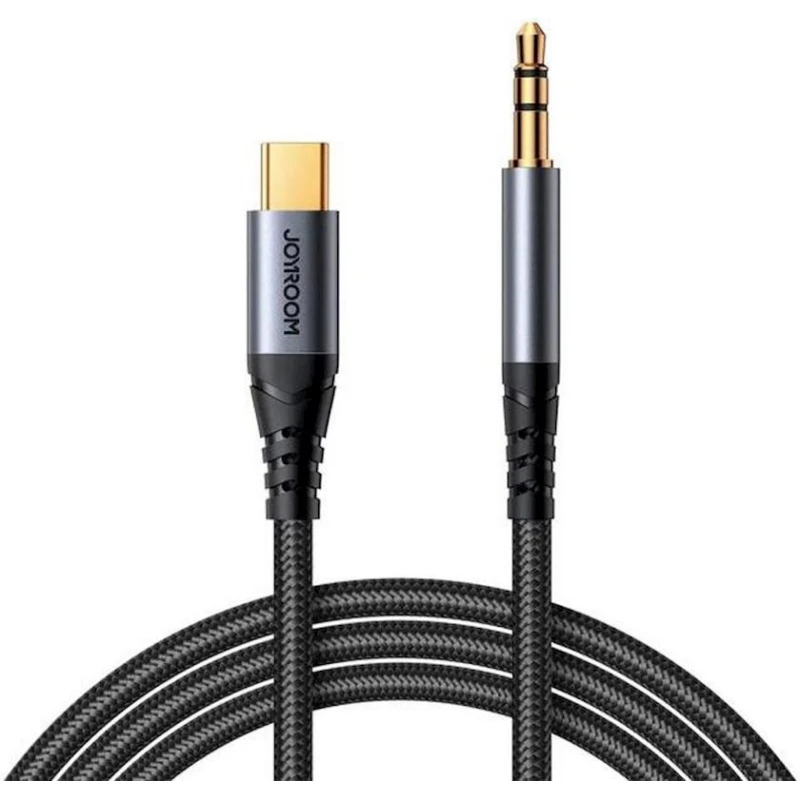 Audio kabel Joyroom SY-A07 USB-C to AUX 3.5 mm Black 1.2 m Audio kabel Joyroom SY-A07 USB-C to AUX 3.5 mm Black 1.2 m