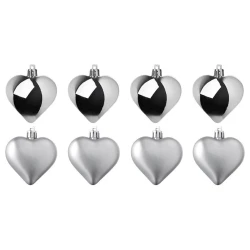 Елочные игрушки IKEA серебристый, 8 шт